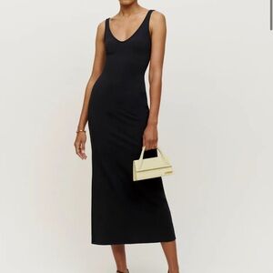 Reformation Black Cotton Maxi